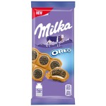 Шоколад, Milka (Милка) 92 г с круглым печеньем Орео со вкусом ванили молочный